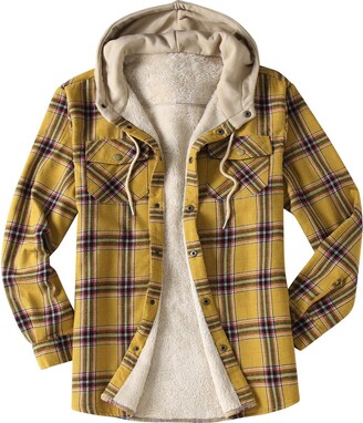 Derbars Cotton Plaid Fleece Jacket