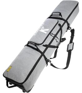 TurnWay Padded Ski Bag with Wheels for Air Travel