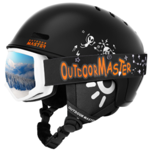 OutdoorMaster Kids Ski Helmet and Goggles Set