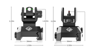 Precizap P90 Flip Up Iron Sights for Picatinny Rail