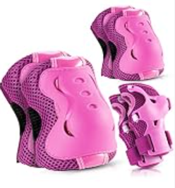 BOSONER Kids/Youth Knee Pads Elbow Pads Wrist Guards Set for 3-15 Years